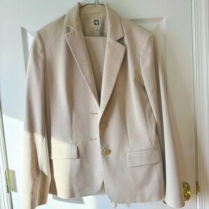Anne Klein suit light beige